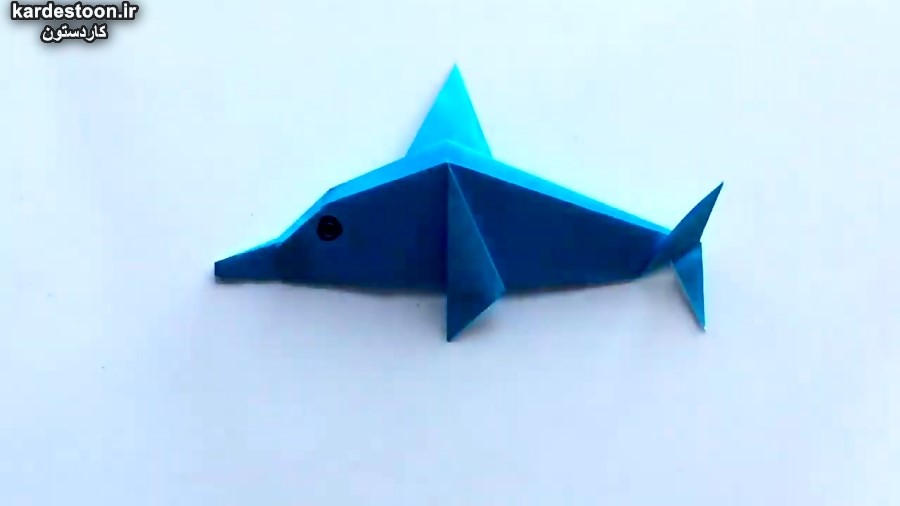 آموزش کاردستی دلفین با کاغذ های رنگی