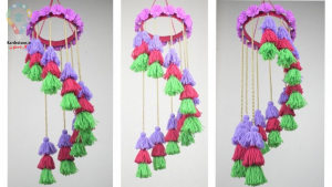 آموزش ساخت منگوله کاموایی تزیینی با چنگال