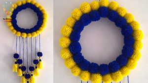 آموزش ساخت منگوله کاموایی تزیینی با چنگال