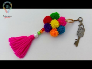 آموزش ساخت منگوله کاموایی تزیینی با چنگال