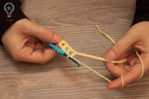 آموزش گل قلاب بافی ساده