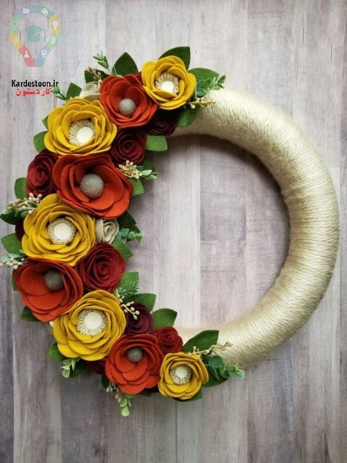 آموزش ساخت حلقه پشت دری نمدی جذاب 