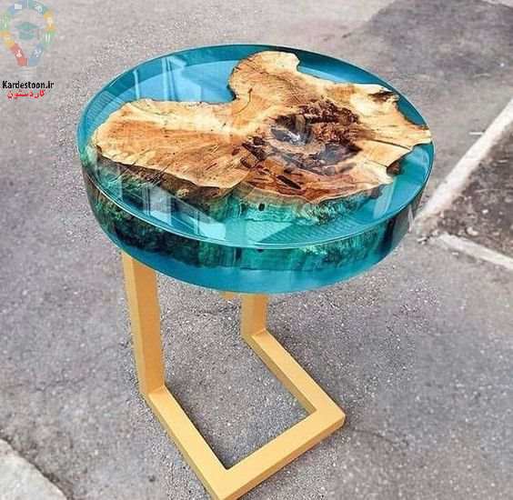 رزین کاری روی چوب