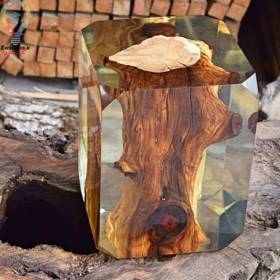 رزین کاری روی چوب