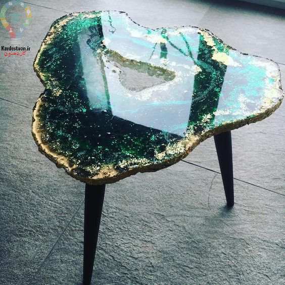 انواع رزین کاری روی چوب تزیینی فوق العاده در خانه 
