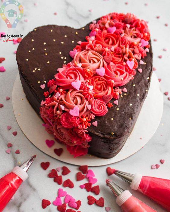 37 مدل کیک جذاب دونفره مناسب برای ولنتاین | انواع کیک