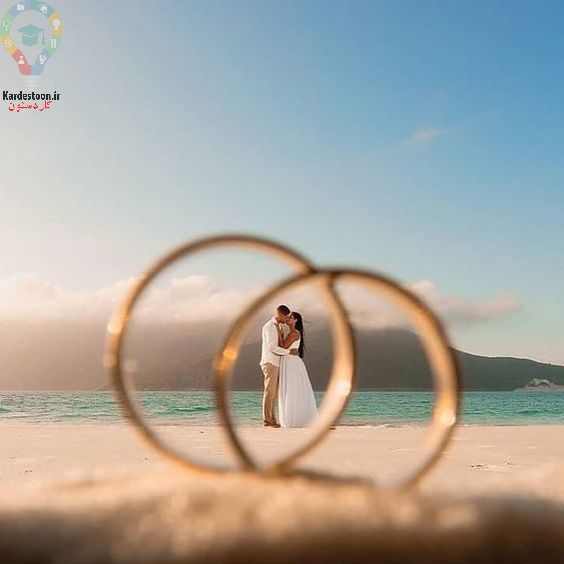 جدیدترین ژست عروس و داماد در باغ 