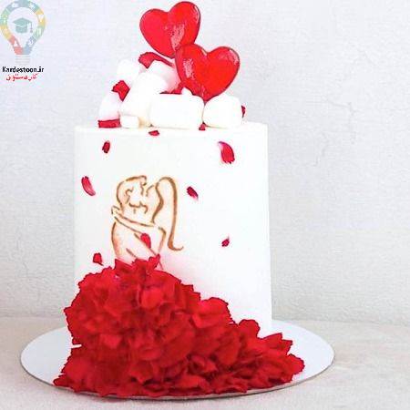 مدل کیک برای ولنتاین 