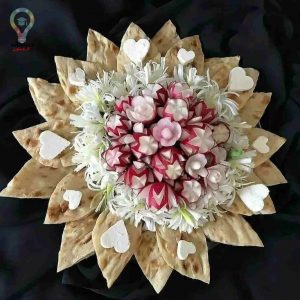 تزئین نون و پنیر و سبزی برای سفره افطار