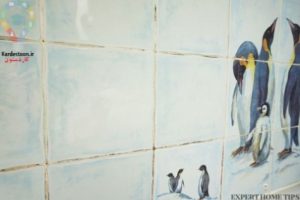 تمیز کردن بندکشی جرم گرفته کاشی