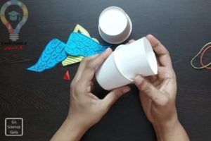 آموزش کاردستی پرنده یا موشک با لیوان یکبار مصرف