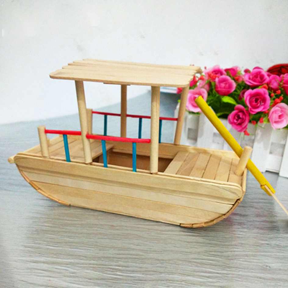 آموزش دو روش ساخت قایق با چوب بستنی | سرگرمی کودکانه