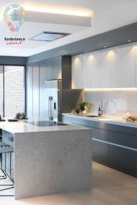 کابینت نقره ای روشن