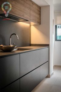 نمونه هایی از دکوراسیون آشپزخانه نقره ای