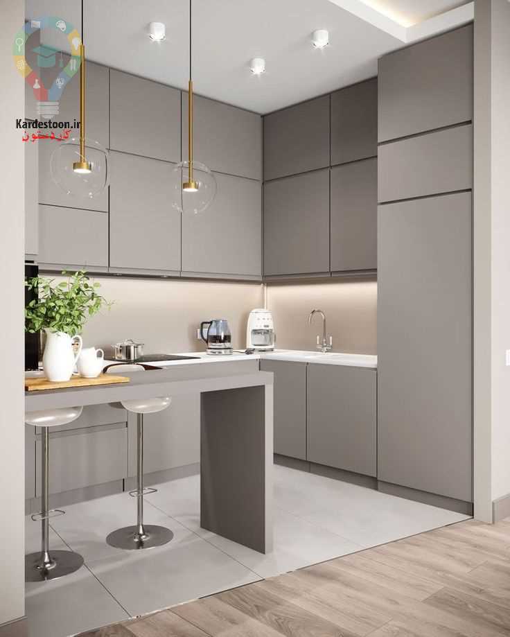 نمونه هایی از دکوراسیون آشپزخانه نقره ای