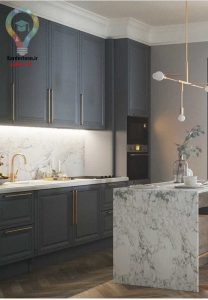 کابینت سفید نقره ای 