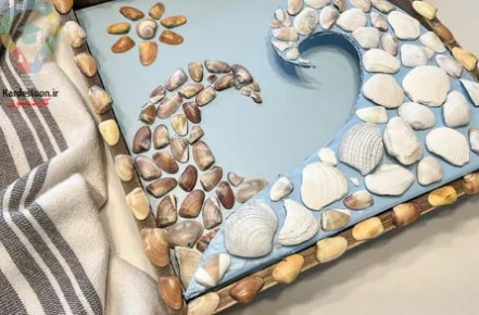 آموزش ساخت تابلوی هنری با صدف