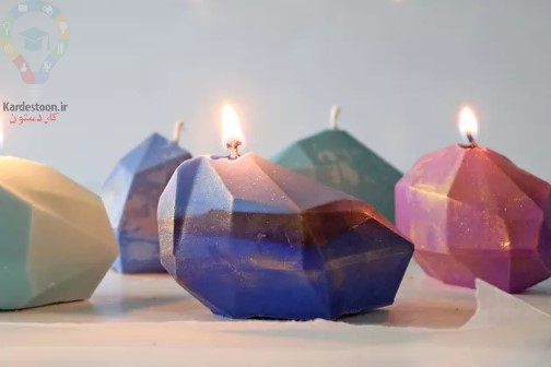 آموزش ساخت شمع به شکل سنگ + تصویر