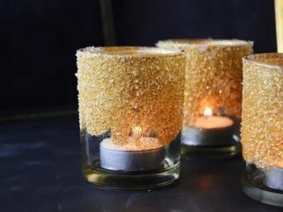 نحوه ساخت جا شمعی گلیتری جذاب برای سال نو و مهمانی!