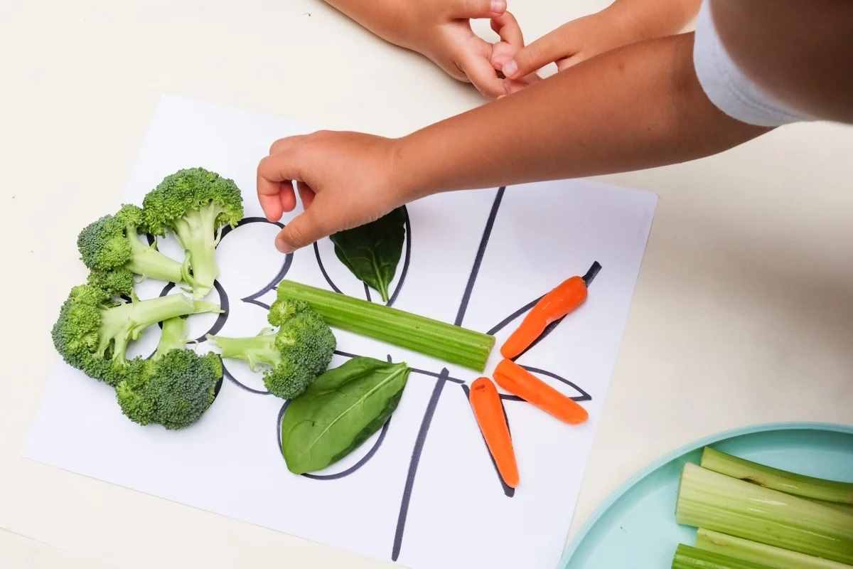 آموزش اجزای گیاه با استفاده از سبزیجات