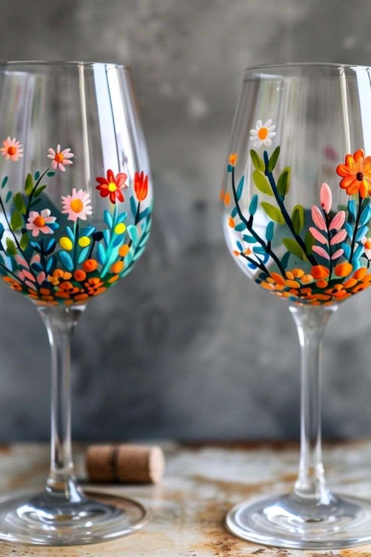 15 ایده نقاشی روی لیوان شیشه ای برای یک شب خاطره‌انگیز!