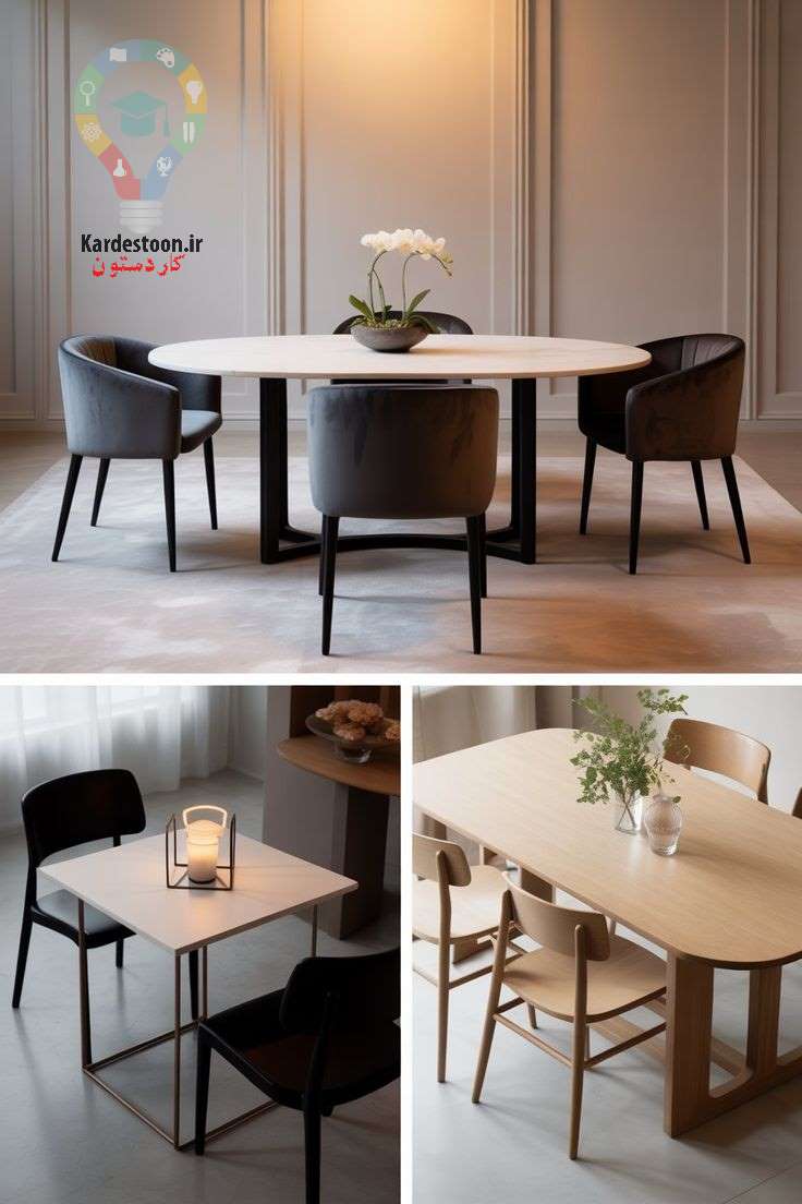 مدل میز ناهارخوری مینیمال مناسب برای سلیقه‌های مختلف