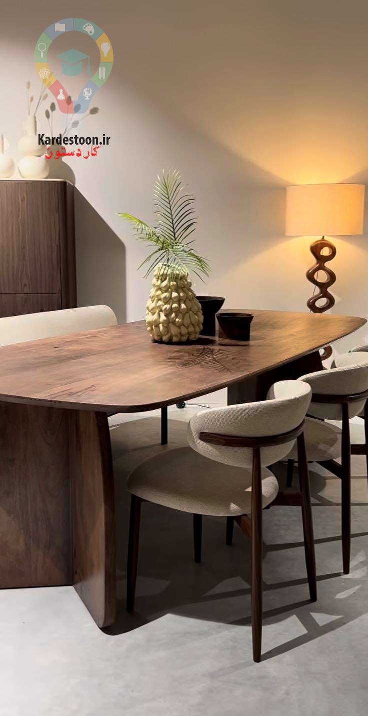میز ناهارخوری مینیمال چوبی