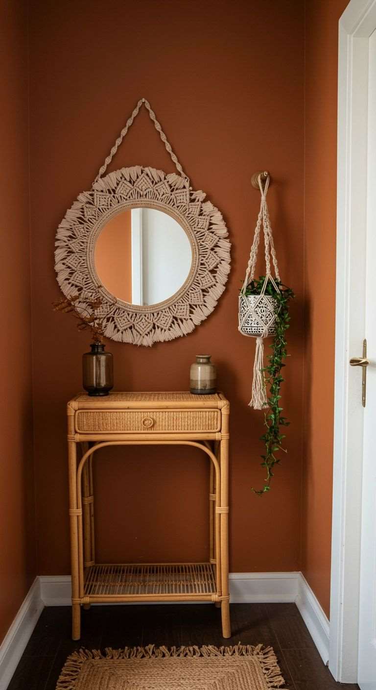 انواع مدل های قاب آینه با بافت مکرومه!