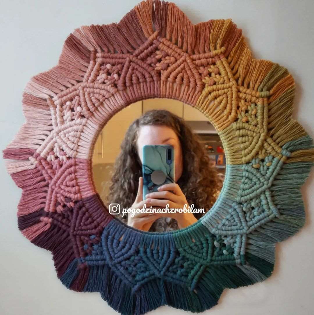 بافت قاب با صدف و پارچه