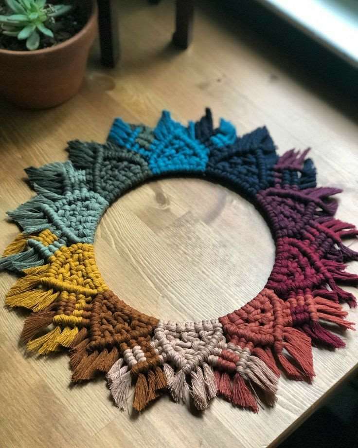 به چسباندن بافت روی قاب توجه کنید